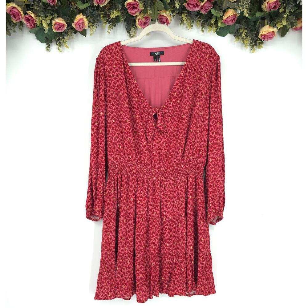 PAIGE Sandee Day to Night Mini Dress in Papaya Size XL